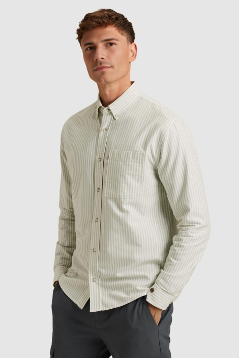 Cast Iron long sleeve shirt oxford stripe